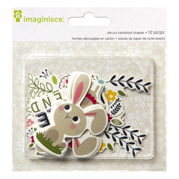 Welcome Spring Bunny Friends Die-Cut Cardstock Shapes AC-400583