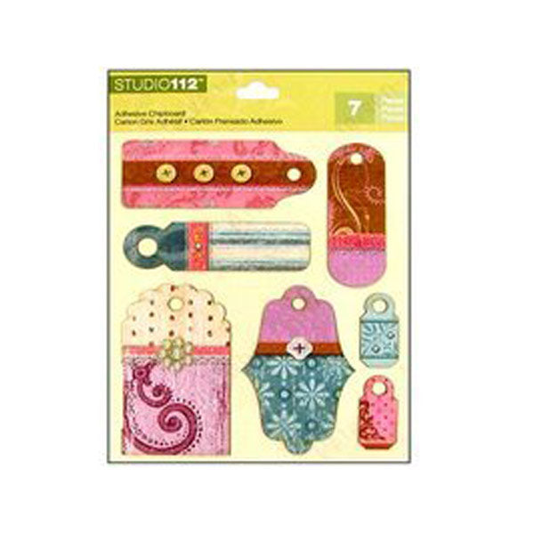 Patterned Tags Adhesive Chipboard KCO-30-597884