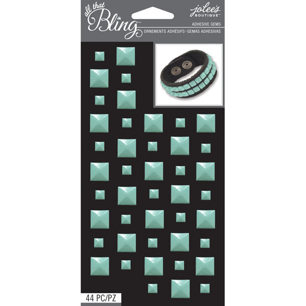 Mint Blue Studs Bling Gems 50-50722