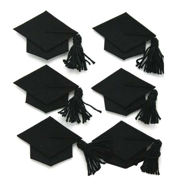 Graduation Caps Black 50-30276