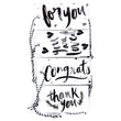 Black and White Brushy Sentiment Tags 50-30398
