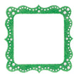 Glitter Bling Artisan Green Square Gem Frame MM-35520