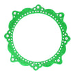 Glitter Bling Artisan Green Circle Gem Frame MM-35516