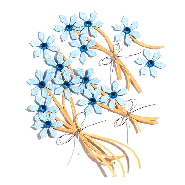 Blue Jeweled Flowers SPJC014