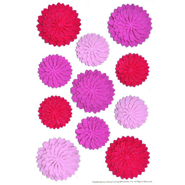 Red Pink Dahlia Stickers MS-M860359