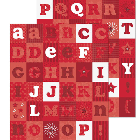 Americana Alphabet Red Die-Cut Sticker KCO-30-588080