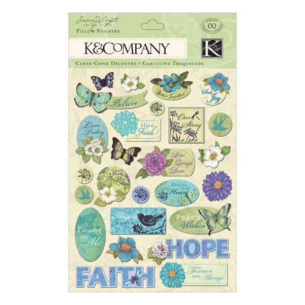 Susan Winget Botanical Words Pillow Stickers KCO-30-614567