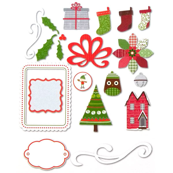 Glitter Accent Chipboard Shapes LYB-WO-279