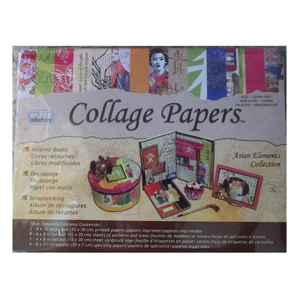 Asian Elements Collage Papers COL02219