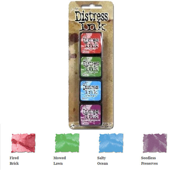 Kit Mini Encres Distress Tim Holtz - 10 Couleurs Multicolores Pour Scrapbooking Et Artisanat