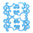 Baby Blue Flourishes Cabochons 50-20840