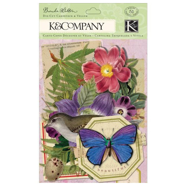 Flora and Fauna Die-Cut Cardstock and Vellum KCO-30-599628
