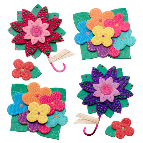 Colorful Stitched Flowers 50-21293