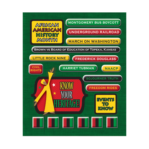 African American Heritage Sticker Medley KCO-30-586055