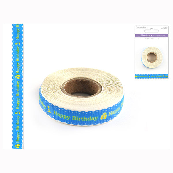 Happy Birthday Blue Ribbon Tape ST574-12