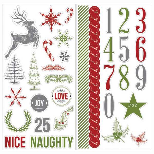 Candy Cane Lane Chipboard Elements CCL122