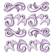 Purple Flourishes Cabochons 50-20852