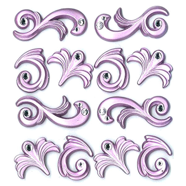 Purple Flourishes Cabochons 50-20852