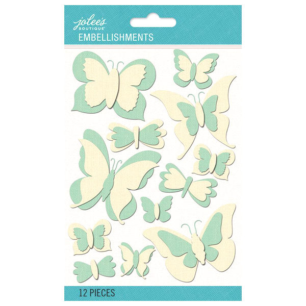 Mint and Cream Dimensional Burlap Butterflies 50-60500