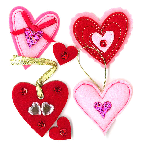 Felt Valentine Hearts 50-20559