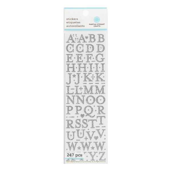 Small Glitter Alphabet Silver MS-41-11019