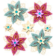 Felted Holly Jolly Flowers 50-21577