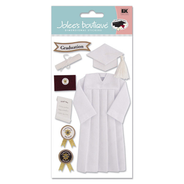 Cap and Gown White SPJBLG112