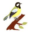 Green Bird and Branch MS-M860539