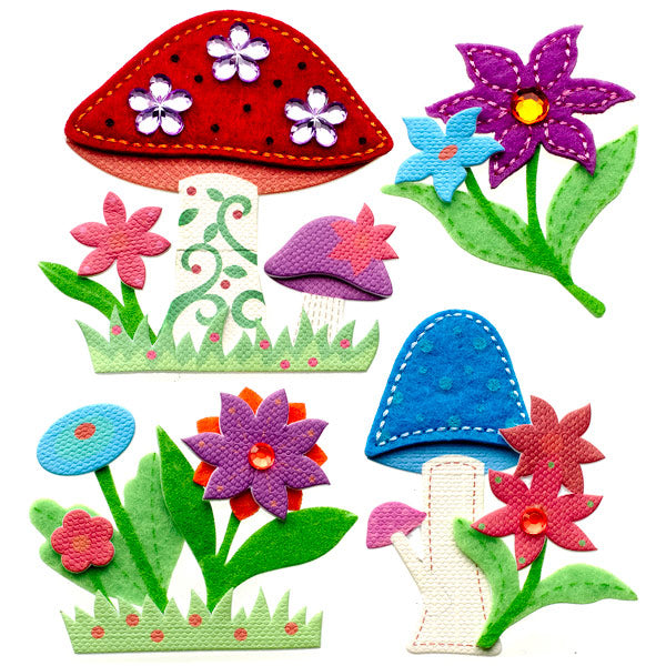 Colorful Stitched Mushrooms 50-21294