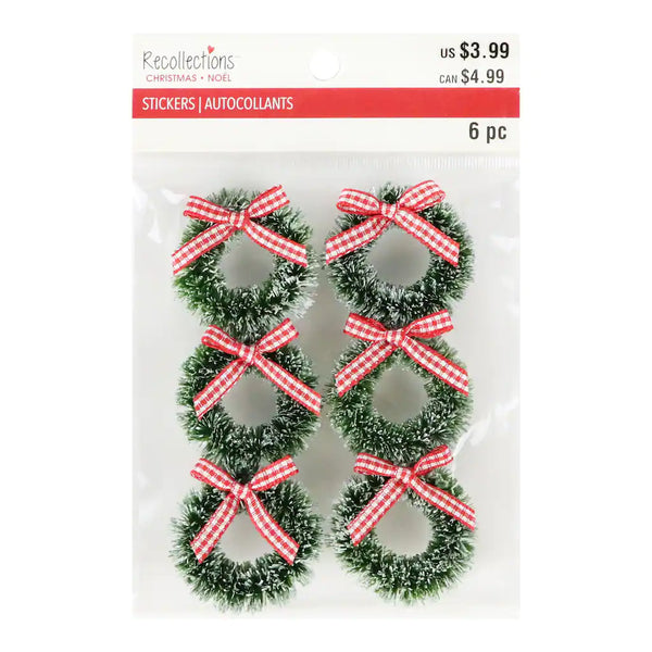 3D Frosted Green Wreaths R-698708