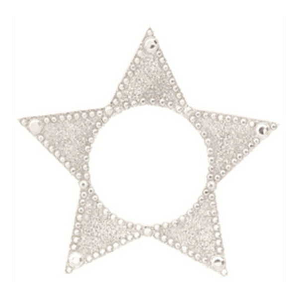 Glitter Bling Silver Star Gem Frame MM-35703