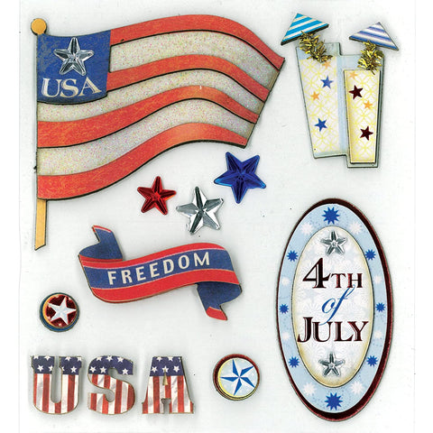 4th of July Dimensional Sticker KCO-30-577510