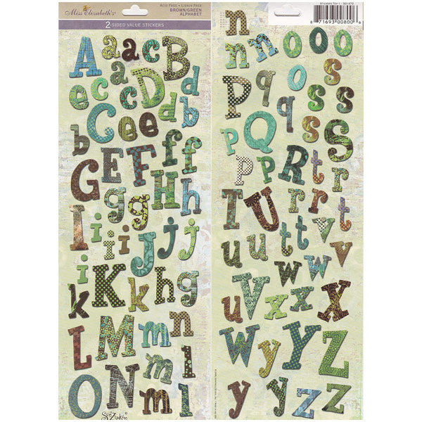 Brown/Green Alphabet ME