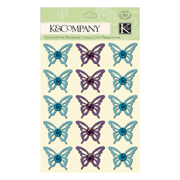 Botanical Butterfly Adhesive Chipboard KCO-30-614406