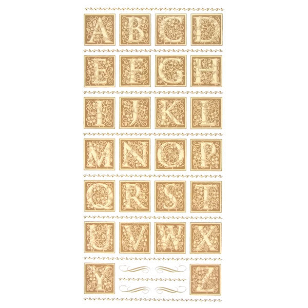 Florentine Alphabet Sepia PSX-SR6041
