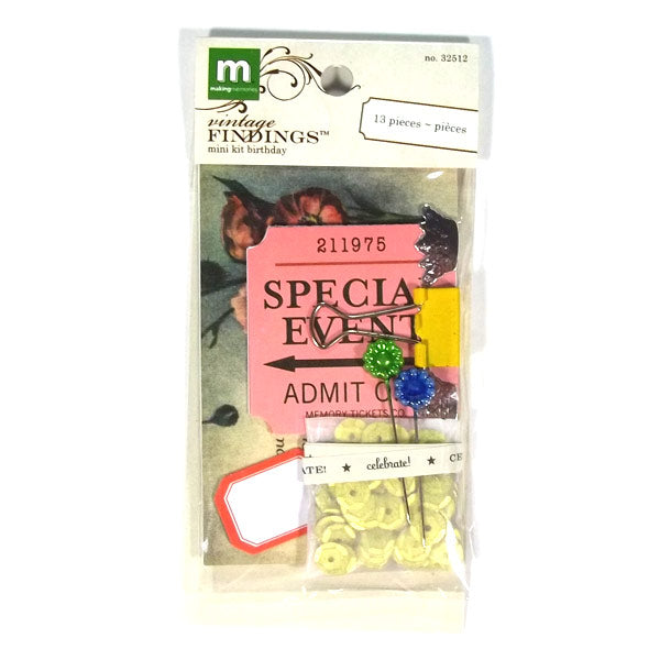 Mini Birthday Collection Findings MM-32512