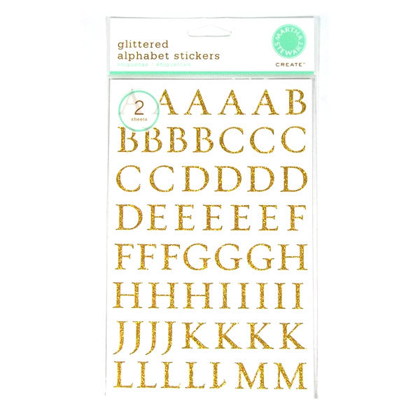 Gold Glittered Alphabet MS-MA340013