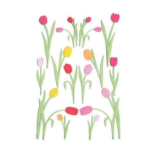 Pink Orange Tulip Stickers MS-M860357