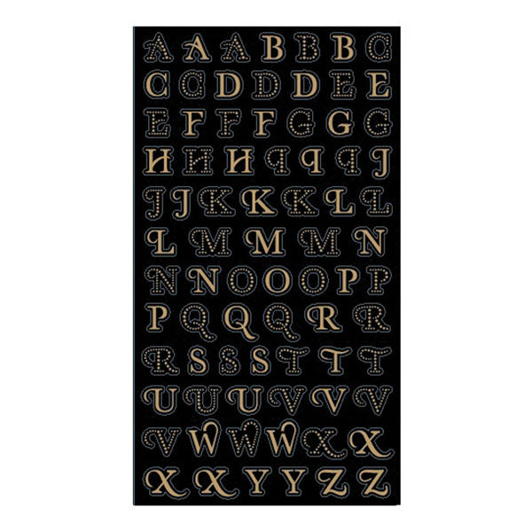 Gold Mini Foil Alphas 50-50104