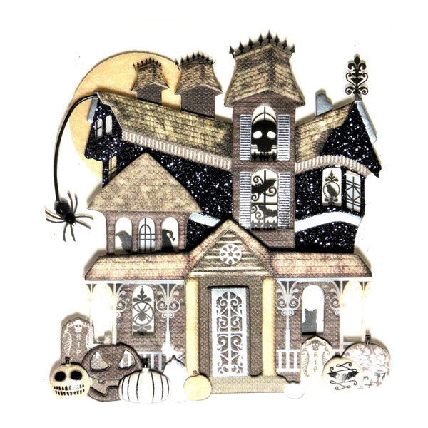 Black and White Haunted House 50-21792