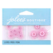 Pink Vellum Flowers Button Centers 50-00540