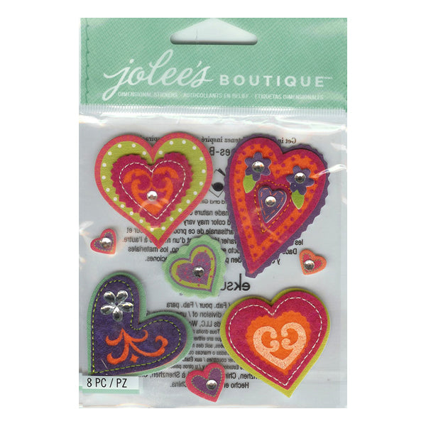 Colorful Stitched Hearts 50-21290
