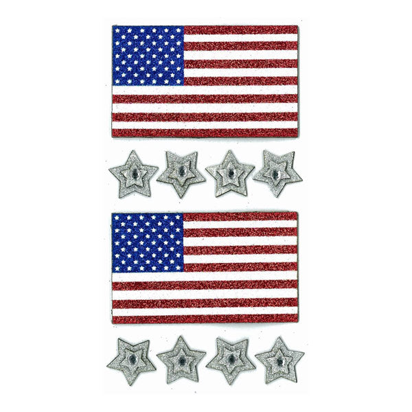 Glitter Flags and Stars 50-50303