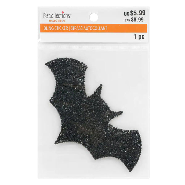 Black Glitter Bat Bling R-695085