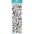 Black Large Glitter Swirls 50-30186