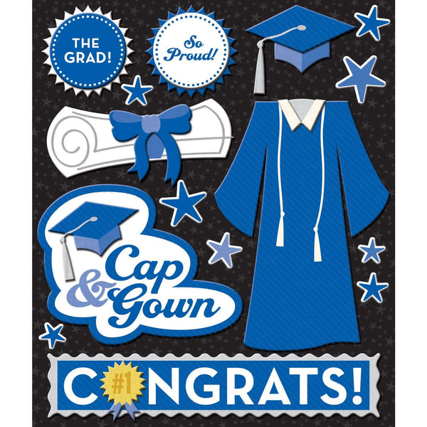 Blue Cap and Gown Sticker Medley KCO-30-623255