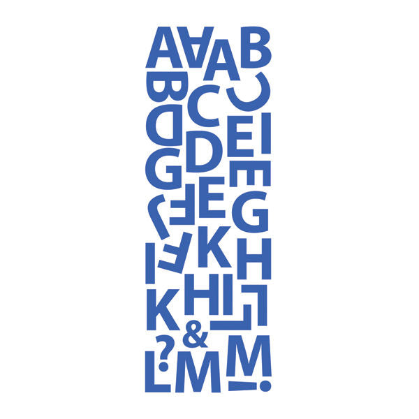 Blue Glitter Alphabet Puffy M-ST-2039