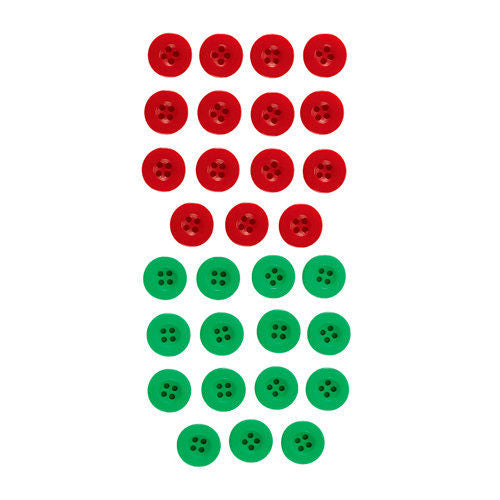 Button Assortment Red and Green 50-00566