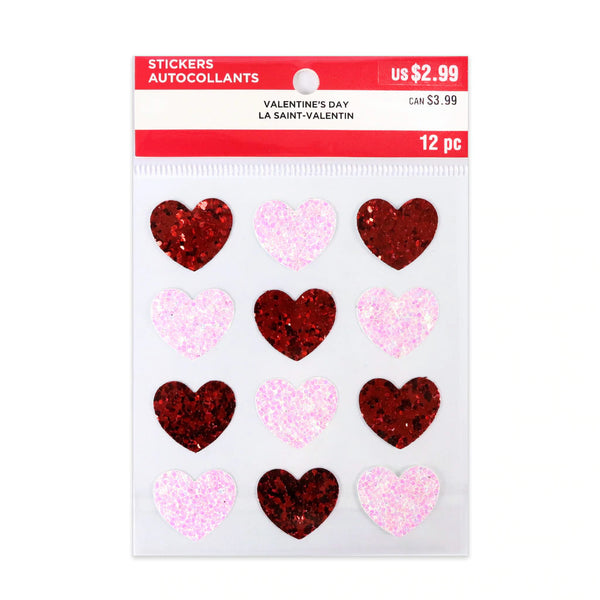 Chunky Glitter Valentines Hearts R-652828