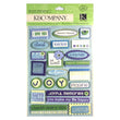 Contemporary Blue Word Dimensional Stickers KCO-900714